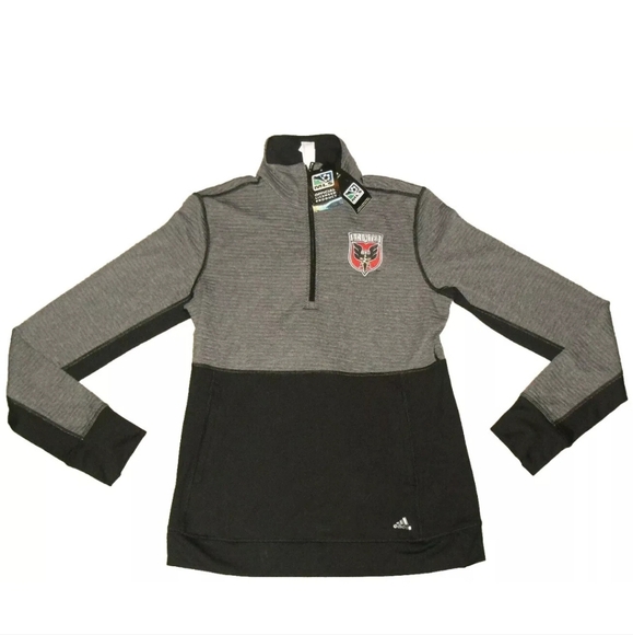 adidas Other - DC D.C. United MLS Mens Adidas Soccer 1/4 Zip Up Long Sleeve Shirt sz. Small New